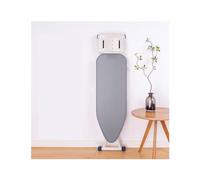 YFAURNDE Space-Saving Ironing Stand,6-level height adjustment, widened and enlarged panel, foldable for storage, time-saving and efficient, with non-slip feet(Dark Gray,90 * 31cm)