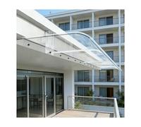 YFAURNDE Window Awning Transparent Pc Panel，Transparent Front Door Canopy，Provides Shade And Shelter From Rain; Suitable For Outdoor Patios.(Plane,110cm/43.3in)