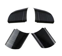 YFBH 4Pcs Stainless Steel Car Steering Wheel Panel Sequins Cover Trim Sticker For Focus 2 Mk2 2005-2012 Interior Accessories Interior Stickers Trim(Wood black)
