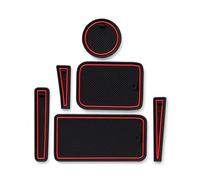 YFBH Car Door Slot Mats Armrest Drink Holder Mats Center Console Anti-skid Mats For Honda S660(RED)