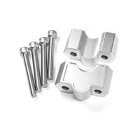 YFBH Motorcycle Handlebar Rise For BMW F750GS F 750 GS F750 GS 2018 2019 2020 2021 2022 - Offset Pipe Clamp Extension Adapter. Adjustable Height Riser Clamp(Silver)