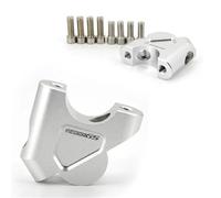 YFBH Motorcycle Handlebar Rise For BMW GS 1200 1250GS LC Adventure S1000 XR Clamp Adapter Lift Height Riser Height Adapter. Adjustable Height Riser Clamp(Silver)
