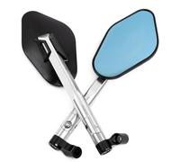 YFBH Motorcycle RearView Side Mirror For Suzuki B-King GSF1250 GSF600 Gladius SFV650 SV650 SV1000 GSR600 Wide Field Mirror Accessories(Silver)