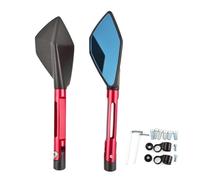 YFBH Motorcycle Rearview Side Mirrors 8mm 10mm For XVS950 XV1900 XVS1300 XT 660 WR250 WR125 XT 125 Handlebar Mirror Accessories(RED)