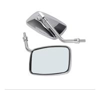 YFBH Motorcycle View Mirrors For Suzuki GSX1300BK GSR400 GSR600 SFV650 10MM Thread Rectangle Rearview Mirrors Reversing Mirror Convex(Silver)