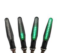 Stop Signal Light Motorcycle Turn Signal Lights For Y&amaha BT1100 XJR400 MT10 FZ 09 07 6 For FAZER 6R FZ8 MT125 Flashing Signal Lamp Position Indicator(GREEN,4 PCS)