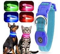 YFbrite Light up Dog Collar, Rechargeable LED Dog Collar, Adjustable Cat Collar Light Safety Glowing at Night for Puppy, Small, Medium, Large Dogs (Blue, XS)