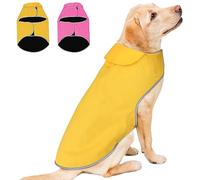 YFbrite Waterproof Dog Coat - Lightweight Pet Raincoat | Adjustable Warm Jacket | Dog Cloth for All Breeds Sizes (Yellow, XX-Large)