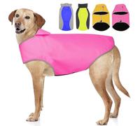 YFbrite Waterproof Dog Coat - Lightweight Pet Raincoat | Adjustable Warm Jacket | Dog Cloth for All Breeds Sizes (Pink, Small)