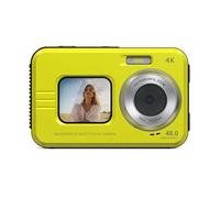 YFDGD 2 Screens Waterproof Camera Multifunctional Anti-Shake For Driving Record Riding Clear Capture Stunning Moments Easily(Only Camera,Yellow)