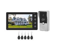 YFDGD 7 Inch Wired Video Door Phone Home Intercom For Apartment Street Doorbell Camera RFID Call Panel Unlock Talk Waterproof Clear Display All Weather Guarding(Internal power)
