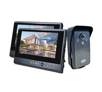 YFDGD 7 Inch Wireless Video Intercom In Private House Punch-Free Interphone Doorbell Entry Phone Intercoms For The Apartment Clear Display All Weather Guarding(818-1D-2S)