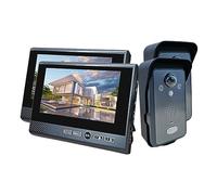 YFDGD 7 Inch Wireless Video Intercom In Private House Punch-Free Interphone Doorbell Entry Phone Intercoms For The Apartment Clear Display All Weather Guarding(818-2D-2S)