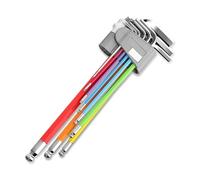 YFDGD Allen Key Set Screwdriver 9pcs Set Hexagon Spanner Universal Hex Wrench 6 Angle Six-Lens Ball Keys Color Hand Tools Efficiency Precision(Extra-Long Ball Head)