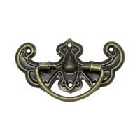 YFDGD Drawer Knobs 10pcs Classical Bronze Tone Pattern Drawer Cabinet Desk Door Jewelry Box Pulls Handle Knobs Two Size with Furniture Hardware(44x28mm)