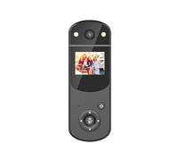 YFDGD Handheld Action Camera HD Digital Camcoder Back Clip Drive Recorder Night Vision Portable Mini Player Audio Clear Capture Stunning Moments Easily(Add 16gb card,Black)