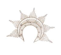 YFDGD Handmade Multi-layer Halo Crown Headband Zip Tie Spiked Halo Crown Goddess Headpiece Cosplay Halloween Costume Party Headdress Delicate Comfortable
