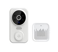 YFDGD Tuya Popular M8 Wireless Doorbell Camera 1080 HD Informe Ring Chime WiFi Video Smart Intercom Clear Display All Weather Guarding(White)