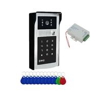 YFDGD Tuya Smart Video Doorbell Camera 1080P WiFi Intercom Door Bell With RFID Code Keypad Access Phone APP Unlock Clear Display All Weather Guarding(DC 3A Box wifi 64G)