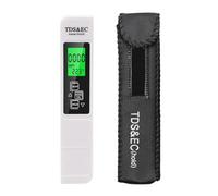 YFDGD Water Tester Digital Water Quality Tester TDS EC Meter Range 0 To 9990 Multifunctional Purity Temperature TEMP PPM Multipurpose Accurate Easy(White with backlight)