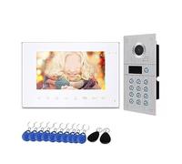 YFDGD WiFi Video Intercom Doorbell HD Camera 7 Inch Home Security Door Phone Access Control System APP/Swipe Card Unlock Clear Display All Weather Guarding(1cam 1LCD-W)