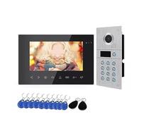 YFDGD WiFi Video Intercom Doorbell HD Camera 7 Inch Home Security Door Phone Access Control System APP/Swipe Card Unlock Clear Display All Weather Guarding(1cam 1LCD-B)
