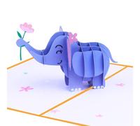 yfdshun Pop Up Card Elephant 3D Greeting Or Birthday Card. Ideal Pop Up Card For Birthdays, Weddings, Anniversary Etc. Surprise Your Loved Ones With A Handmade Card