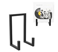 YFEEN 2Pack Records Storage Holder, Vinyl LP Stand CD Display Frame,Metal Album Storage for Vinyl Records (Black)