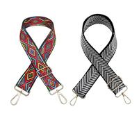 YFelomatric 2 Adjustable Shoulder Straps, Wide Ethnic Style, 3.8cm Adjustable Color, Women's Accessory Shoulder Bag and Handbag Shoulder Strap