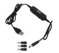 Yfenglhiry USB 5V To 1.5V 3V 4.5V 6V 7.5V 9V 12V 2.5mm/3.5mm/4.0mm/5.5mm Adjustable Voltage Cable With LED Dislpay For Toy Games Usb 5v To 12v Converter Step Up Voltage Converter Power Cable