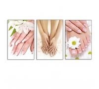 Yffgeartp Foot Spa Nail Flower Canvas Painting Beauty Salon Canvas Wall Art Posters And Prints Modern Wall Pictures For Living Room Home Decor-40x60cm-Unframed