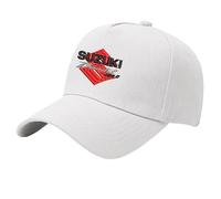 YFFTHREE Car Logo Baseball Cap for Suzuki SX4 S-Cross 2021 2022 2023,Sun Visor Hat Adjustable Sport Hat Unisex Travel Hat Racing Cap Adjustable One Size Fits Most Racer Cap Team Cap Cotton,White