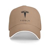 YFFTHREE Car Logo Baseball Cap for Tesla Model S 2012-2016,Sun Visor Hat Adjustable Sport Hat Unisex Travel Hat Racing Cap Adjustable One Size Fits Most Racer Cap Team Cap Cotton,Brown