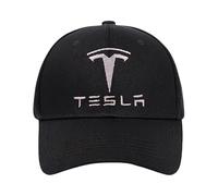 YFFTHREE Car Logo Baseball Cap for Tesla Model S 2012-2016,Sun Visor Hat Adjustable Sport Hat Unisex Travel Hat Racing Cap Adjustable One Size Fits Most Racer Cap Team Cap Cotton,Black-1