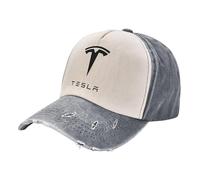 YFFTHREE Car Logo Baseball Cap for Tesla Model S 2016-2021,Sun Visor Hat Adjustable Sport Hat Unisex Travel Hat Racing Cap Adjustable One Size Fits Most Racer Cap Team Cap Cotton,Grey