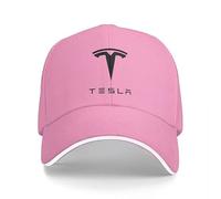 YFFTHREE Car Logo Baseball Cap for Tesla Model S 2016-2021,Sun Visor Hat Adjustable Sport Hat Unisex Travel Hat Racing Cap Adjustable One Size Fits Most Racer Cap Team Cap Cotton,Pink