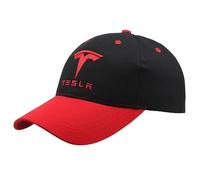 YFFTHREE Car Logo Baseball Cap for Tesla Model X 2015-2021,Sun Visor Hat Adjustable Sport Hat Unisex Travel Hat Racing Cap Adjustable One Size Fits Most Racer Cap Team Cap Cotton,Red