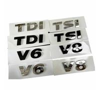 YFGBLQIA Automobile label 1pcs 3D ABS V6 V8 TDI TSI car Letter Rear trunk Decals Emblem badge sticker Decal styling
