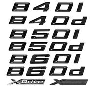 YFGBLQIA Automobile label 3D ABS Car Tail Rear Trunk Letter 840i 850i 860i 840d 850d 860d Logo Emblem Styling Sticker For BMW 8 Series E31 G14 G15 G16