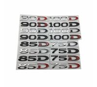 YFGBLQIA Automobile label 3D Car Trunk Sticker Rear Badge for Tesla Model 3 ModelS ModelX Roadster 75D 85D 90D 100D Letter Logo Emblem Styling Accessories