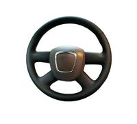YFGBLQIA Car Steering Wheel Cover for Audi Old A4 B7 B8 A6 C6 Q7 2004-2011 Q5 2008-2012 Leather Steering Wheel Cover Lace Up Hand-sewn
