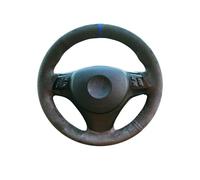 YFGBLQIA Car Steering Wheel Cover for BMW for M Sport M3 E90 E91 E92 E93 E87 E81 E82 E88 X1 E84 Leather Steering Wheel Cover Lace Up Hand-sewn