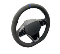 YFGBLQIA Car Steering Wheel Cover Hand-sewn for VW Atlas Golf 8 Mk8 Jetta Passat B9 Tiguan Sharan Leather Steering Wheel Cover Lace Up