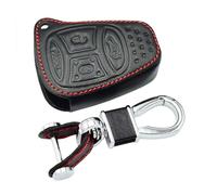 YFGBLQIA for Jeep Commander Grand Cherokee for Chrysler 300 Aspen for Dodge Charger Durango Key Fob Cover Genuine Leather with Keychain,Leather Key Case Key Shell Keyless Smart Key Fob