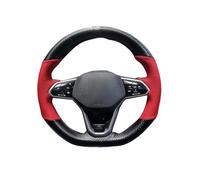 YFGBLQIA Hand-sewn Car steering wheel cover for VW Atlas Golf 8 Mk8 Jetta Leather Steering Wheel Cover Lace Up