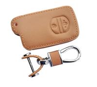 YFGBLQIA Key Fob Cover Genuine Leather with Keychain,Leather Key Case Key Shell Keyless Smart Key Fob for Toyota Prius 2009-2014