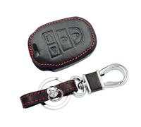YFGBLQIA Key Fob Cover Genuine Leather with Keychain,Leather Key Case Key Shell Keyless Smart Key Fob for Toyota Tacoma