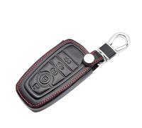 YFGBLQIA Key Fob Cover Genuine Leather with Keychain,Leather Key Case Key Shell Keyless Smart Key Fob for ford Escape 2020-2022