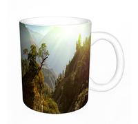 YFHJV Coffee Mug Funny Mug,Landscape,Forest Nepal Himalaya Mountains Sunlight Majestic Scenery Natu,Tea Cup Cup Gift Birthday Work Office Christmas Printed Coffee Cup 11Oz Cups 330ml Large Coffee Mug