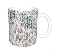 YFHJV Coffee Mug Funny Mug,Wheres Where Waldo Ski Wally Handford Children Book,Tea Cup Cup Gift Birthday Work Office Christmas Printed Coffee Cup 11Oz Cups 330ml Large Coffee Mug